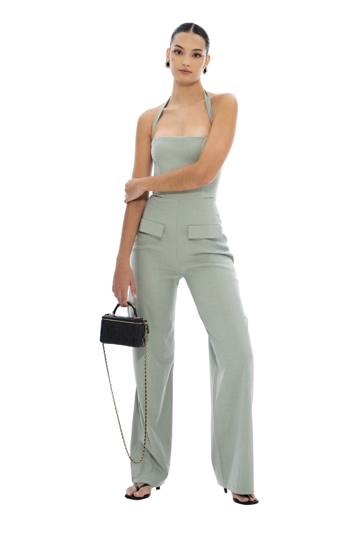 halter wide-leg jumpsuit